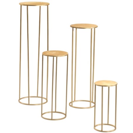 Alzate tonde in metallo dm20 h40cm - dm24 h60cm - dm27 h80cm - dm30 h100cm Gold